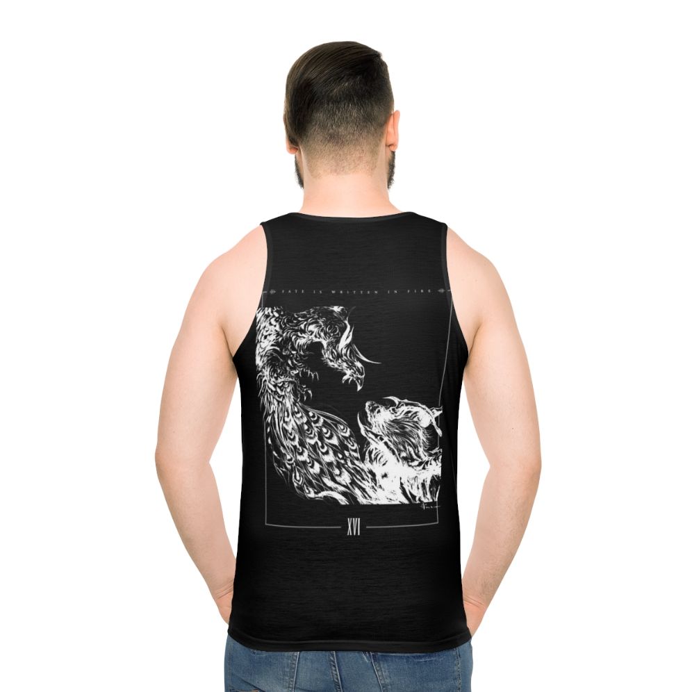 Final Fantasy XVI Fate Monochrome Unisex Tank Top - men back