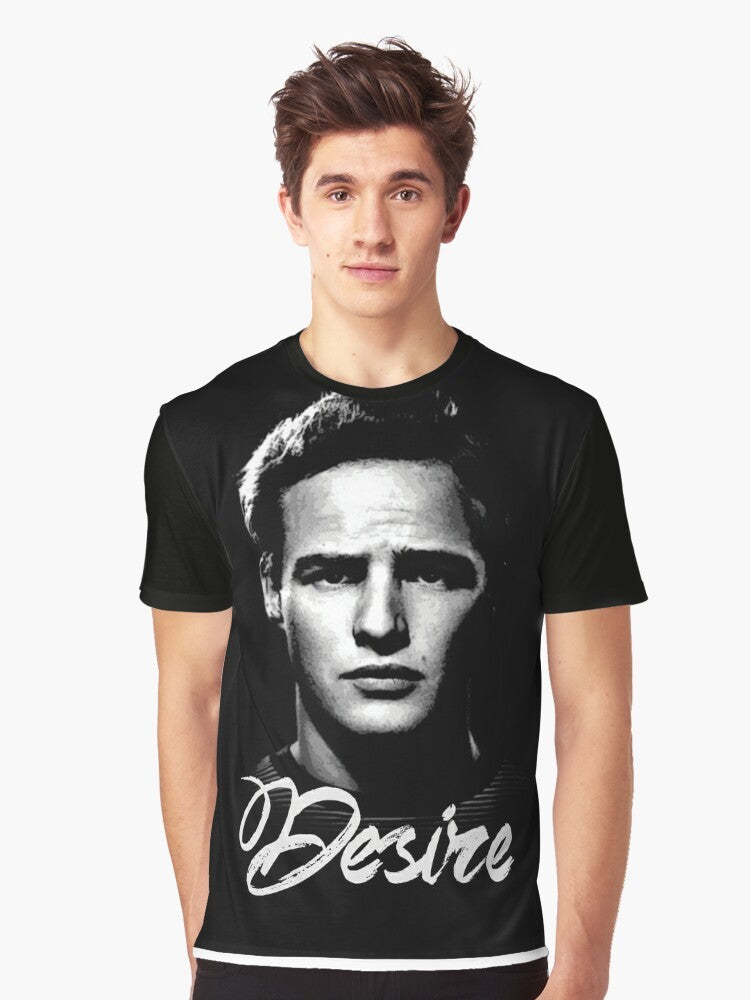 Marlon Brando graphic t-shirt featuring a classic portrait from the movie "A Streetcar Named Desire" - Men