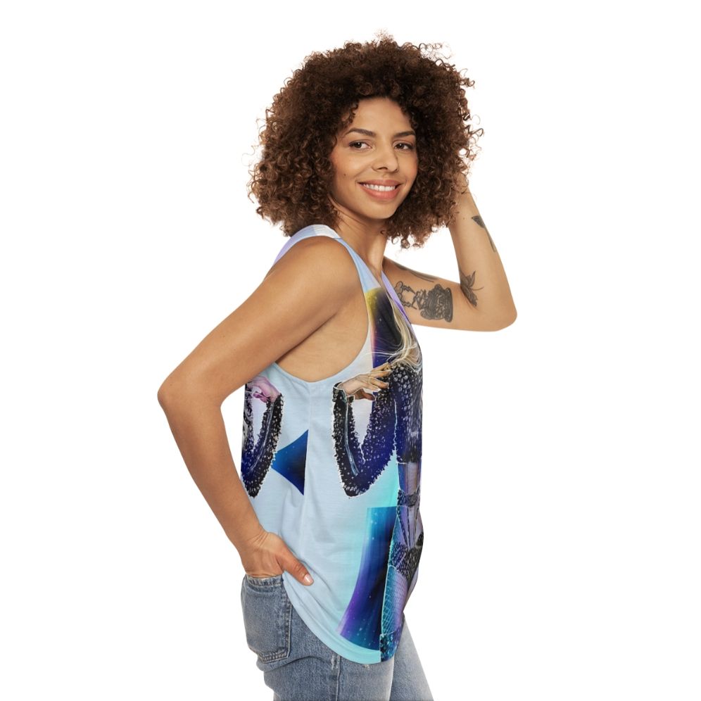 Unisex tank top with holiday inspired design - women side