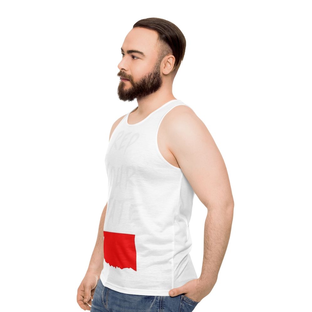 Oklahoma Unisex Tank Top - men side