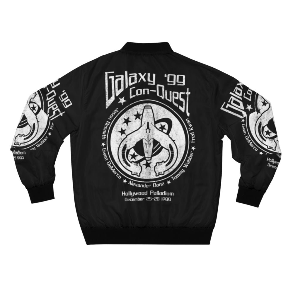 Reentry Galaxy Bomber Jacket with Never Give Up Wristband for Sci-Fi Fans - Back