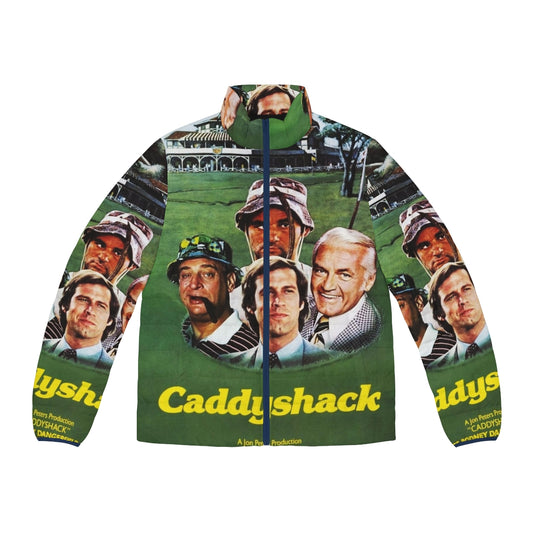 Caddyshack-inspired puffer jacket with "Some People Just Don't Belong" text