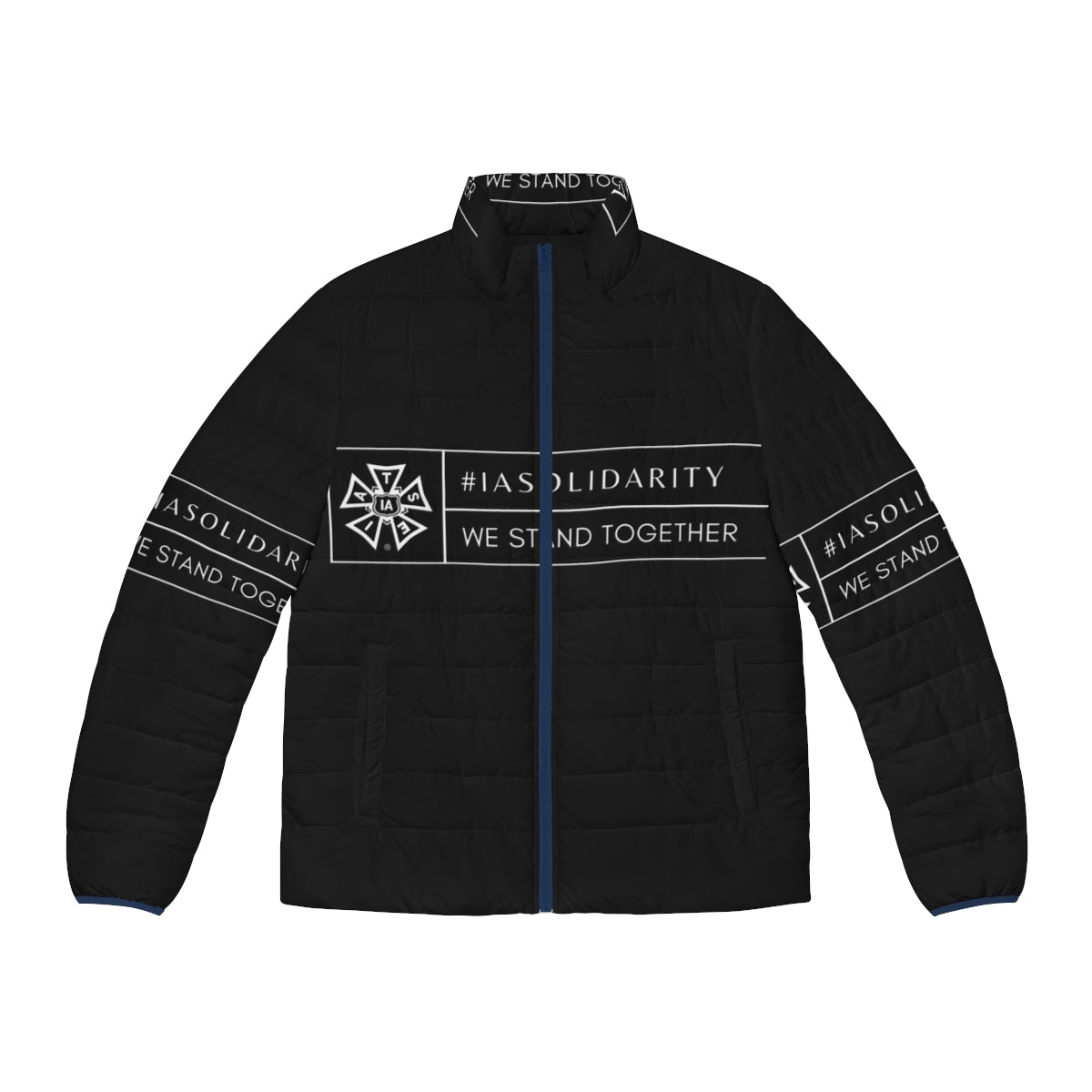 IATSE Solidarity Puffer Jacket with "We Stand Together" Logo