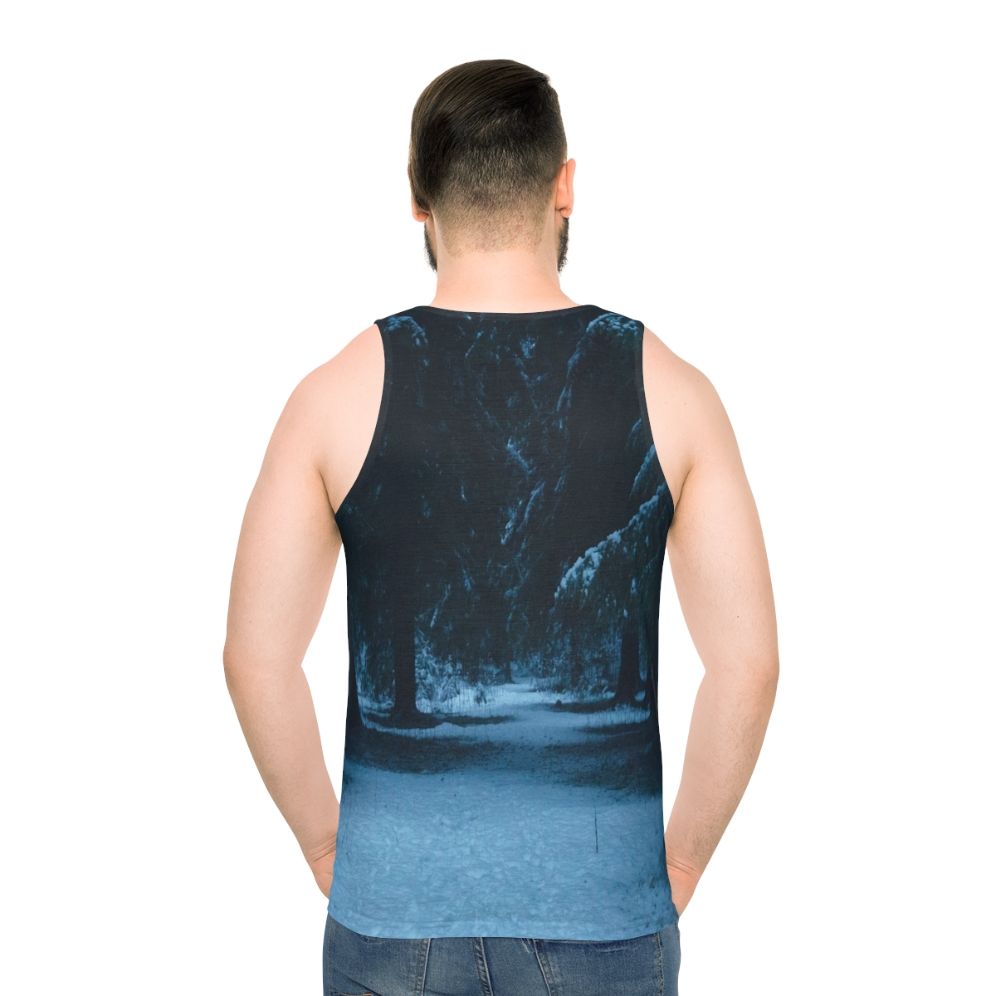 Snowy woods unisex tank top - men back