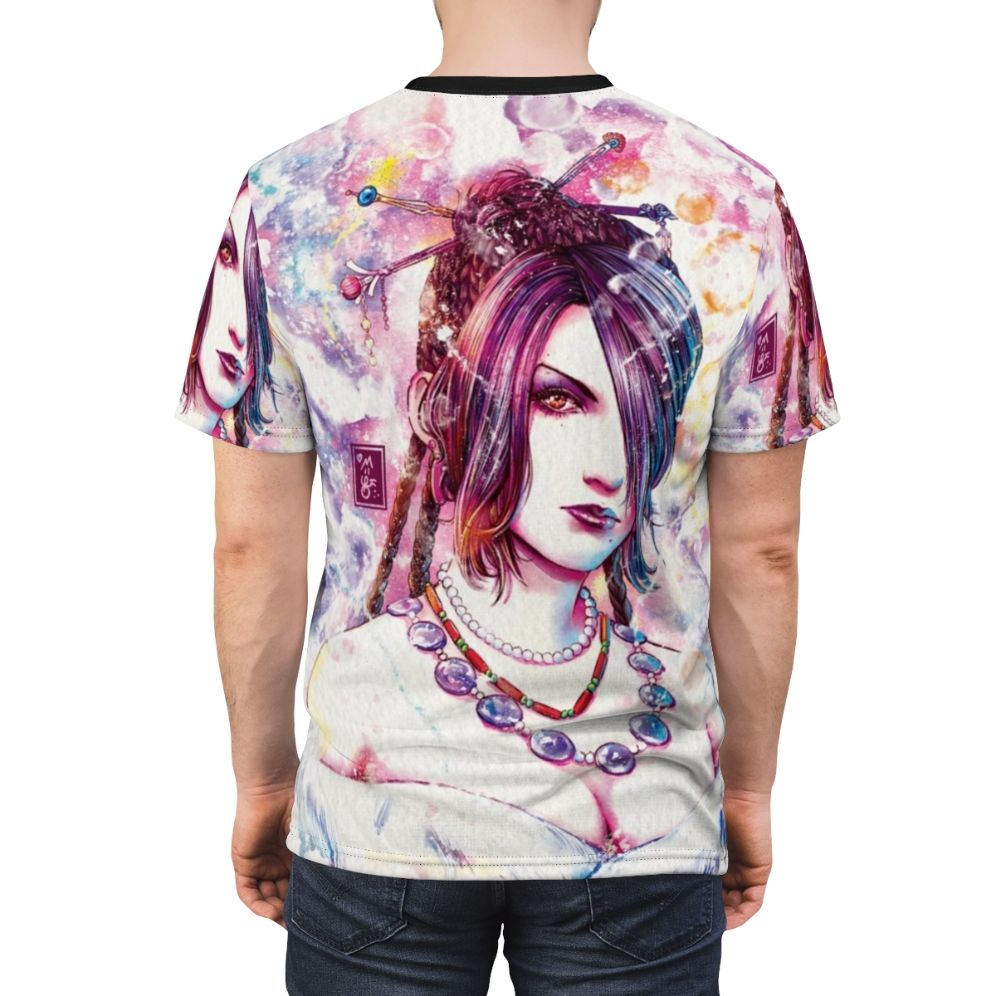 Anime inspired Final Fantasy X t-shirt with characters and logo - men back