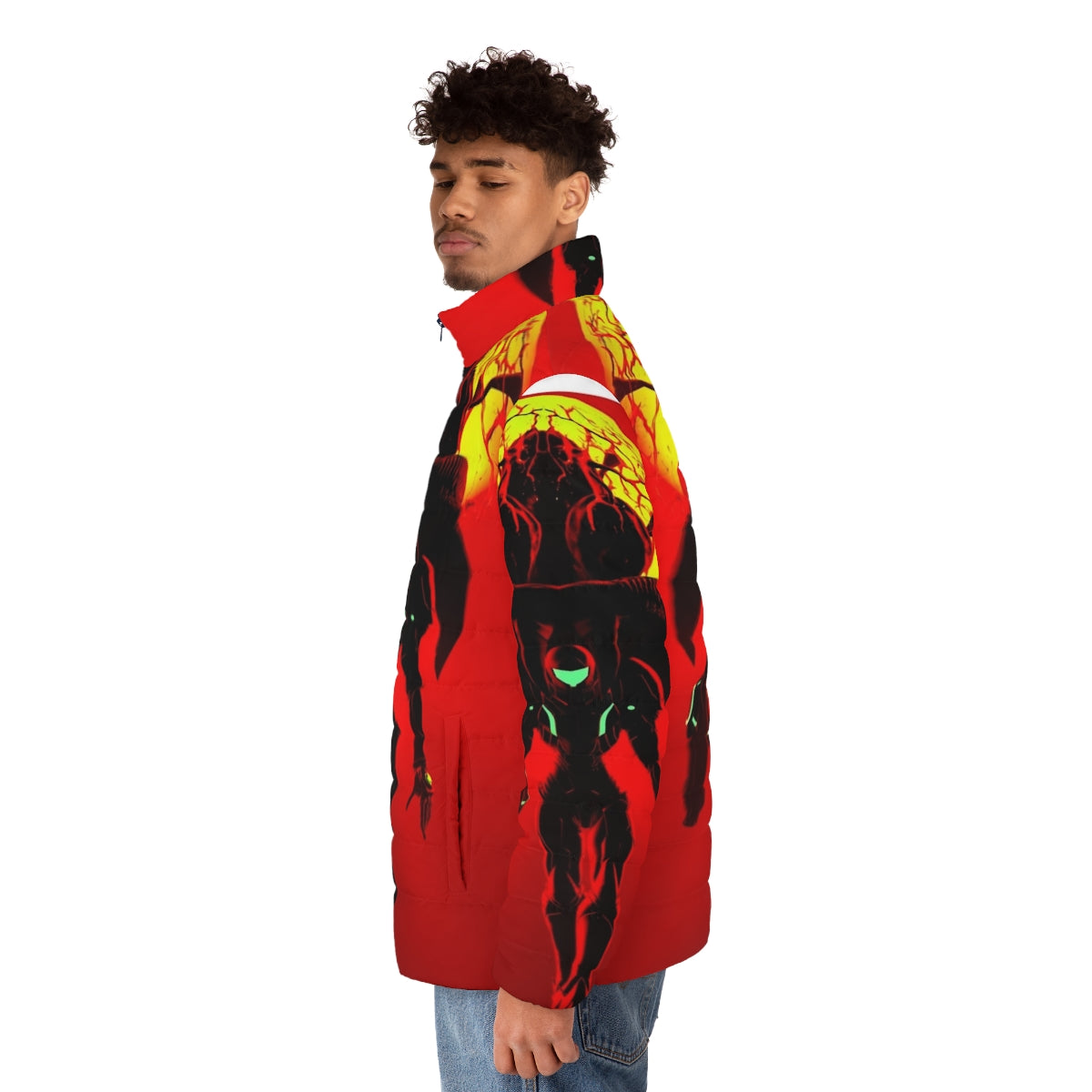 Metroid Samus Aran Puffer Jacket - Nintendo Videogame Inspired Outerwear - men side left