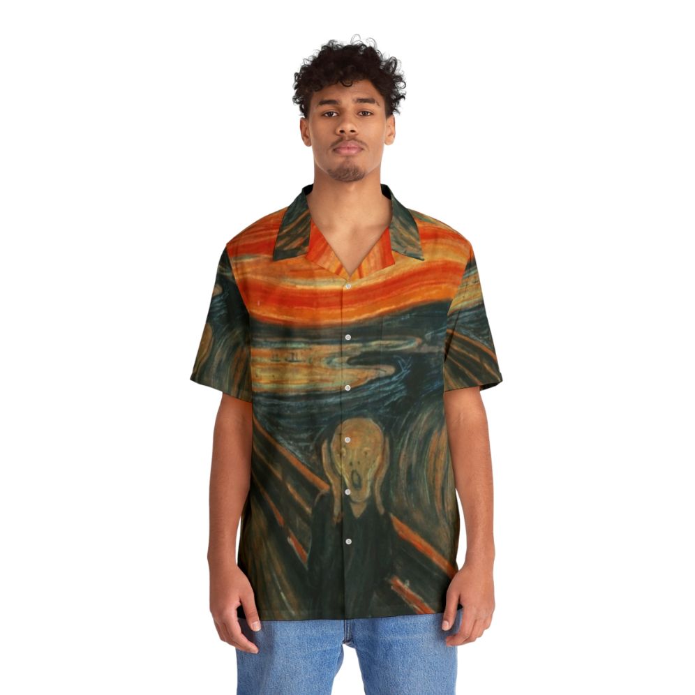 Edvard Munch 'The Scream' inspired Hawaiian shirt - People Front