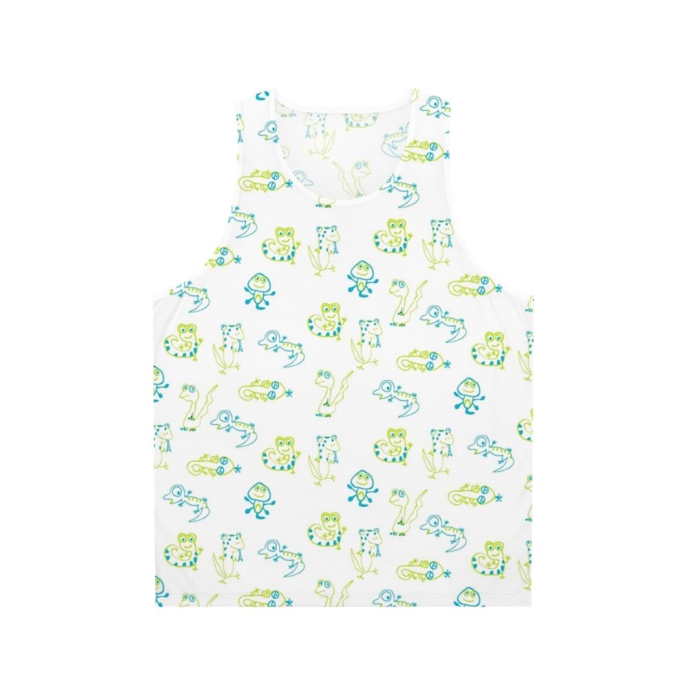 Lizard print unisex tank top