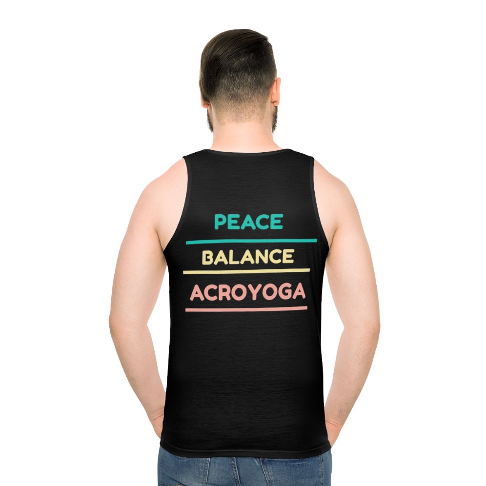 Acroyoga Yoga Unisex Tank Top - men back