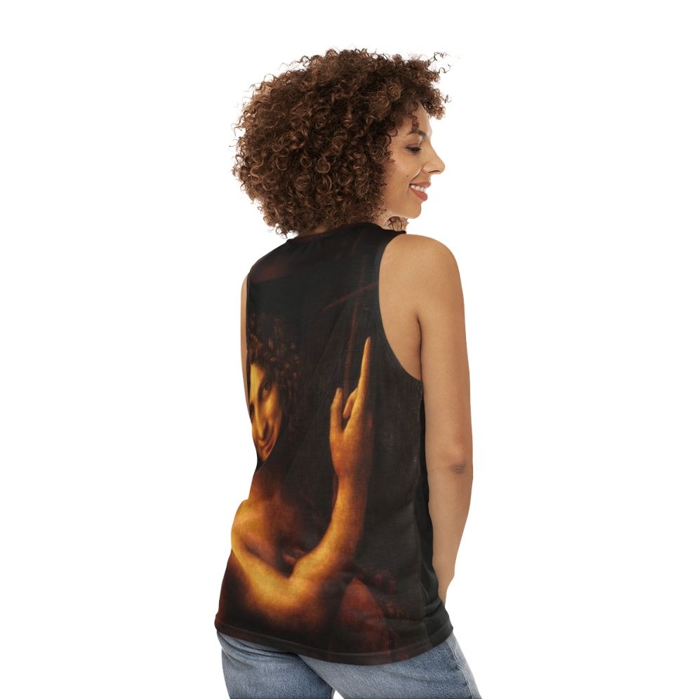 Leonardo da Vinci's St John Baptist Unisex Tank Top - women back