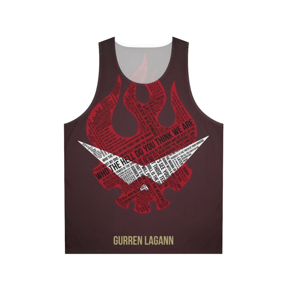 Gurren Lagann Typographic Unisex Tank Top