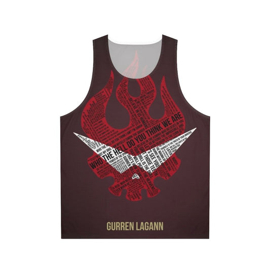 Gurren Lagann Typographic Unisex Tank Top