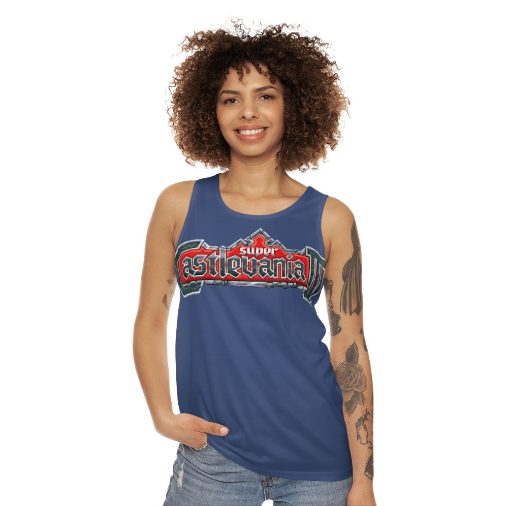 Super Castlevania Logo Unisex Tank Top - women