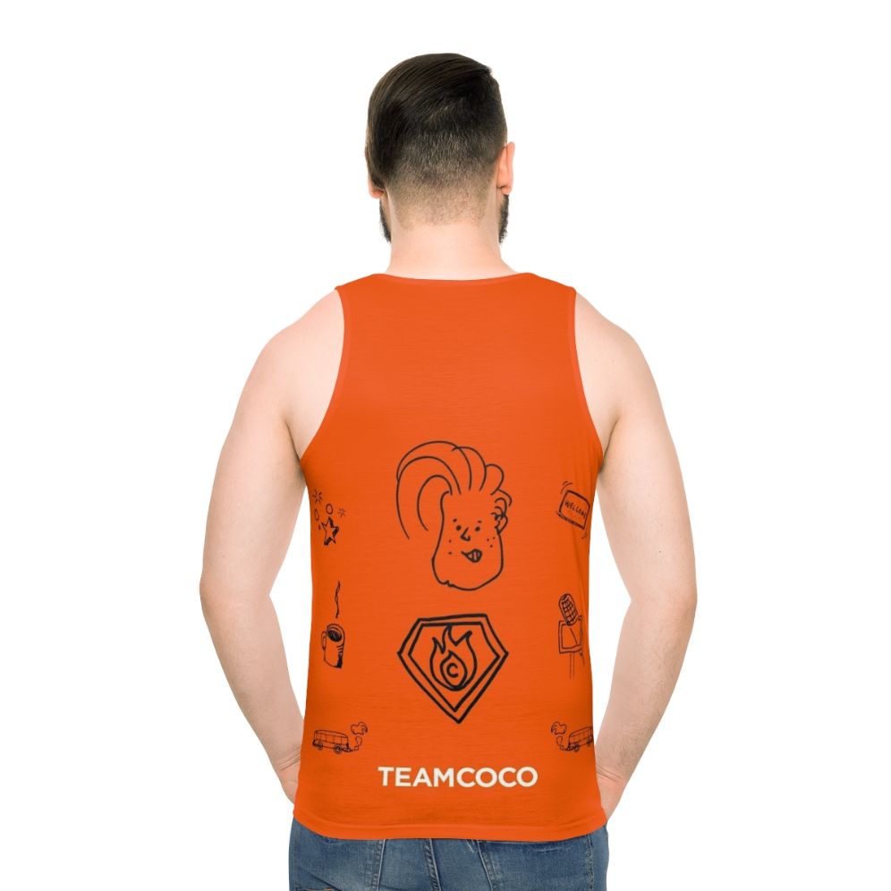 Team Coco Doodle World Unisex Tank Top - men back