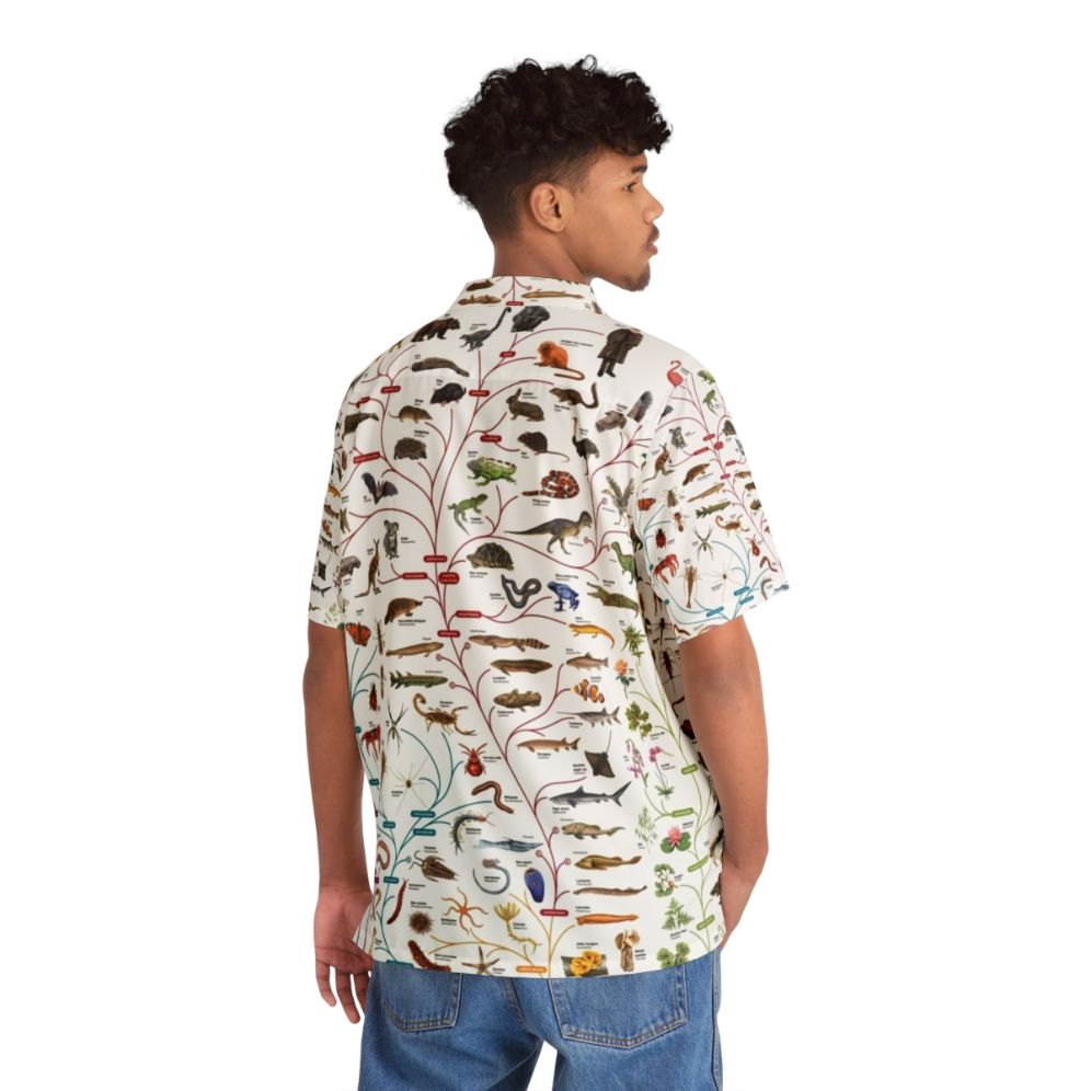 Darwinian Evolution Tree of Life Hawaiian Shirt featuring biology and science design - People Back