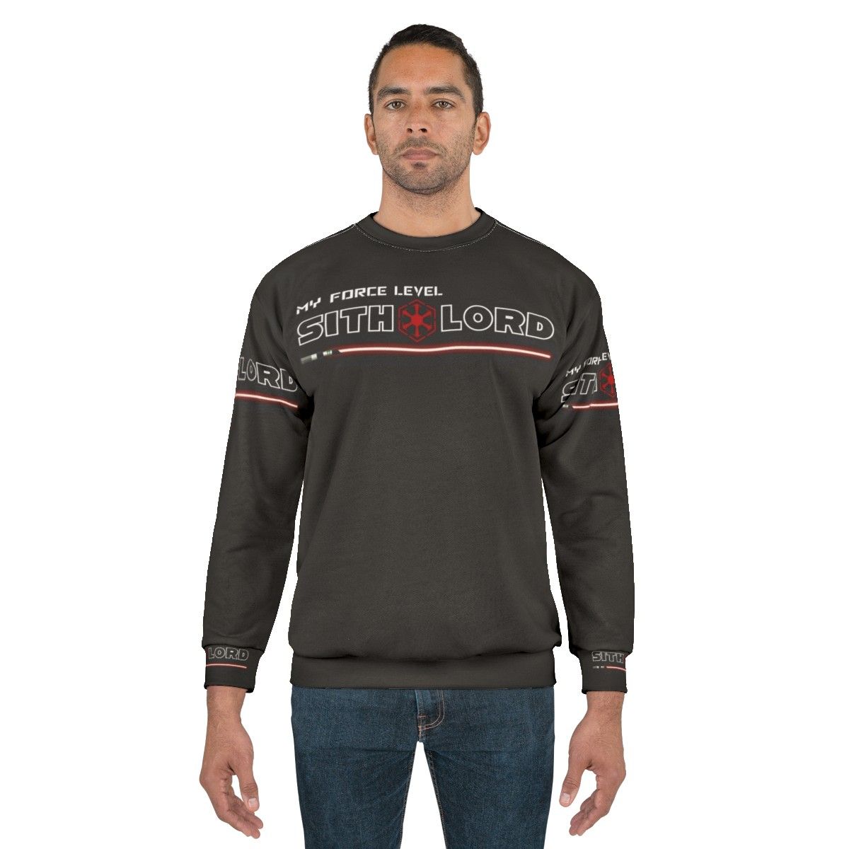 Sith Lord Sweatshirt with "My Force Level" Design - men