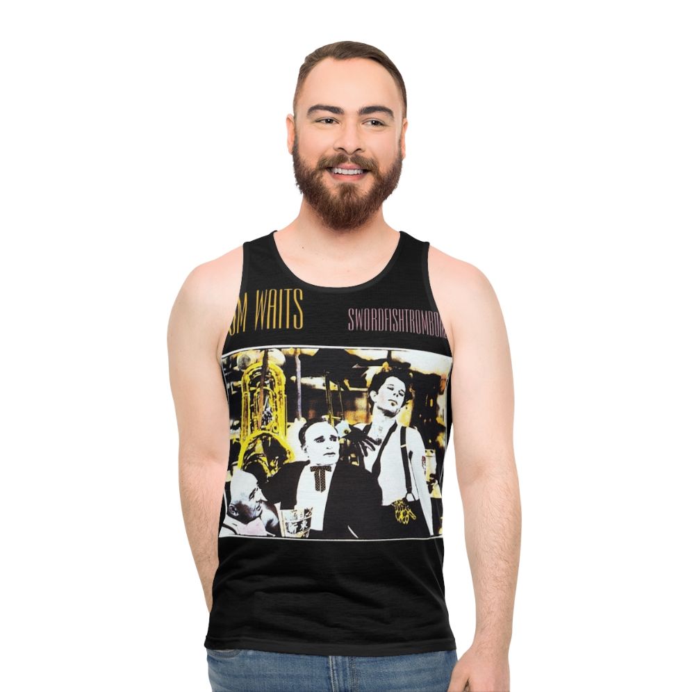 Swordfishtrombones unisex tank top with tom waits album artwork - men