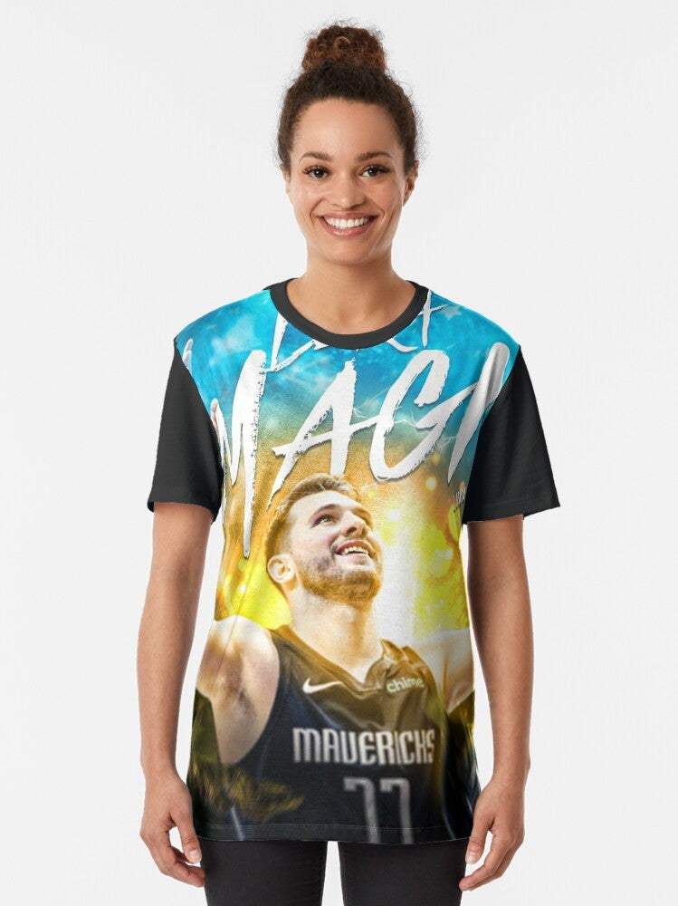 Luka Doncic Dallas Mavericks basketball graphic t-shirt - Women