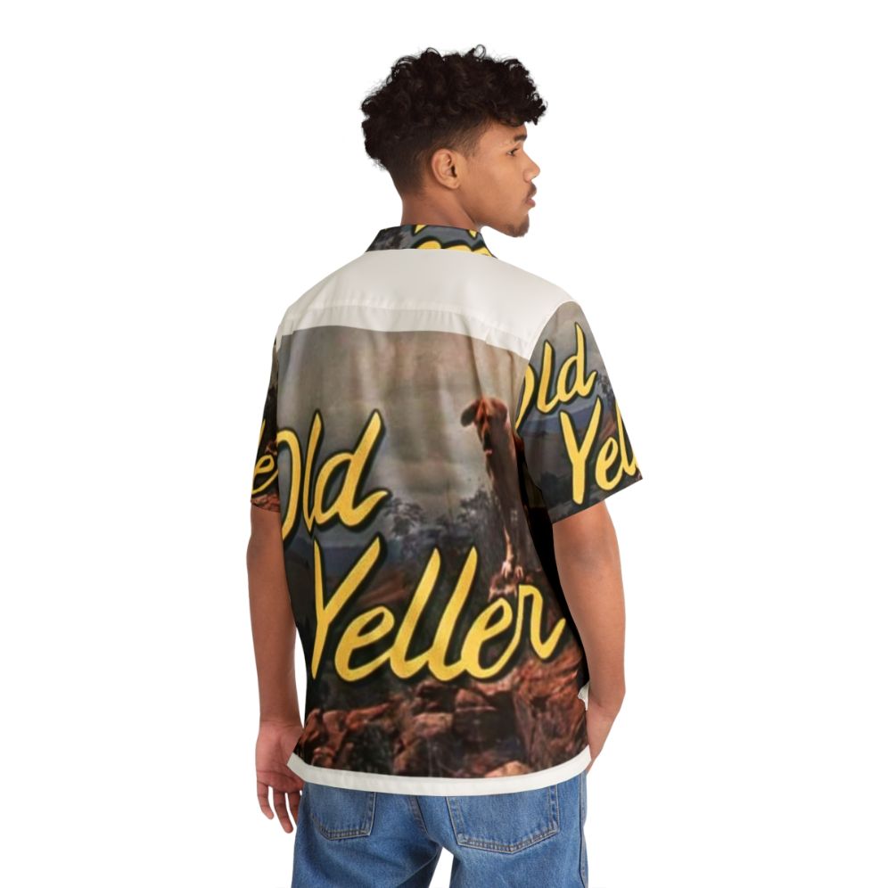 Vintage "Old Yeller" Hawaiian shirt with retro inspired meme-style print - People Back