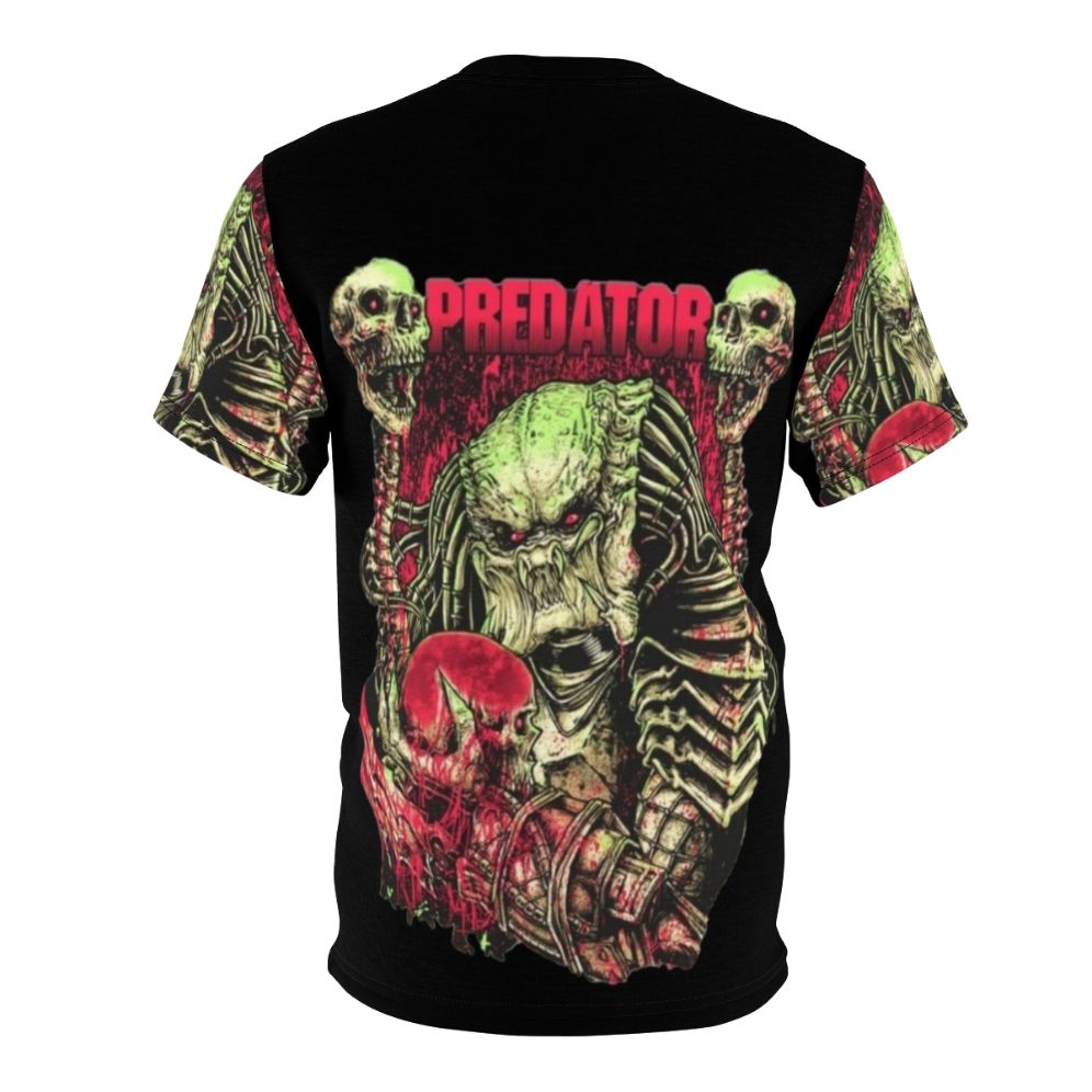 Predator art t-shirt with classic 80s horror movie inspired design - Back