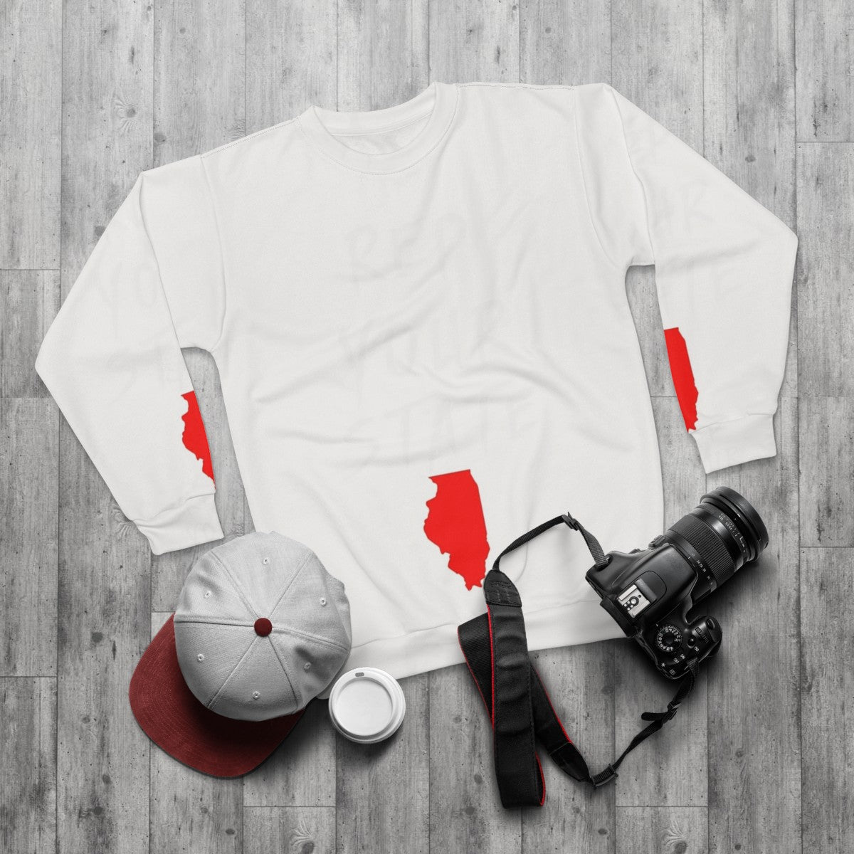 Illinois State Sweatshirt - flat lay