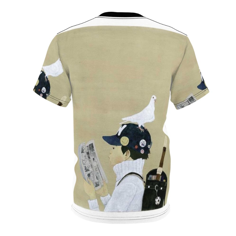 Taiyo Matsumoto-inspired anime art illustration printed on a high-quality t-shirt - Back