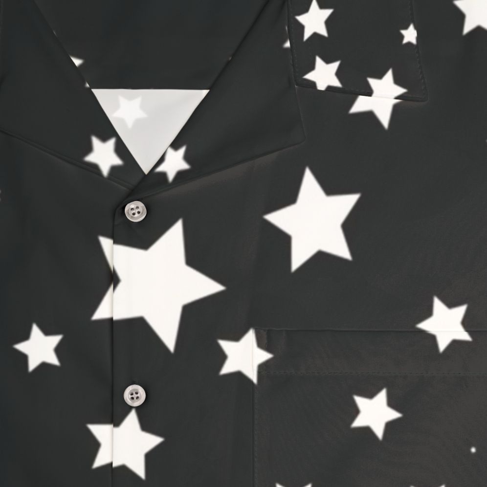 Cosmic Stars Hawaiian Shirt with Galaxy Print - Detail