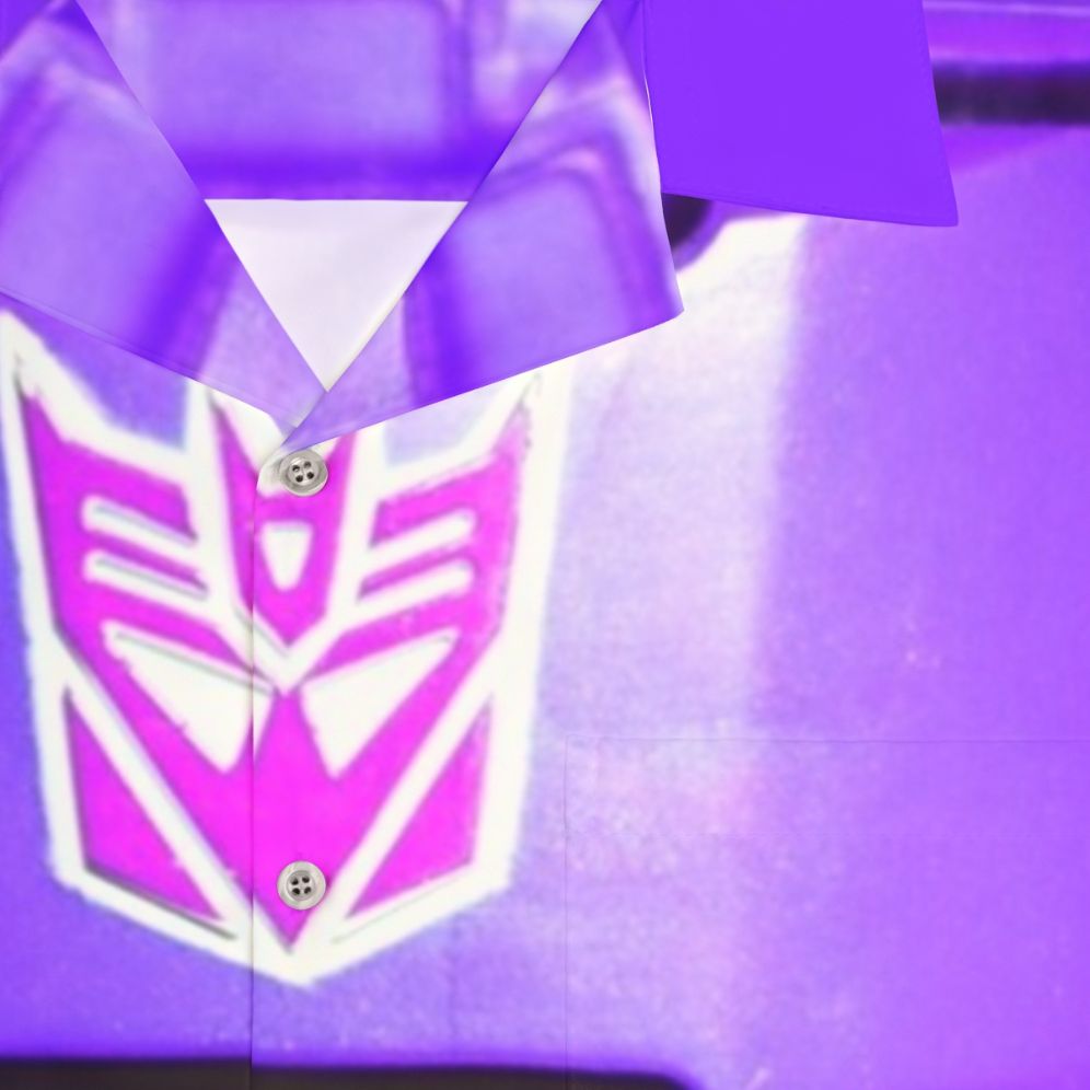 Energon Galvatron Chest Transformers Hawaiian Shirt - Detail