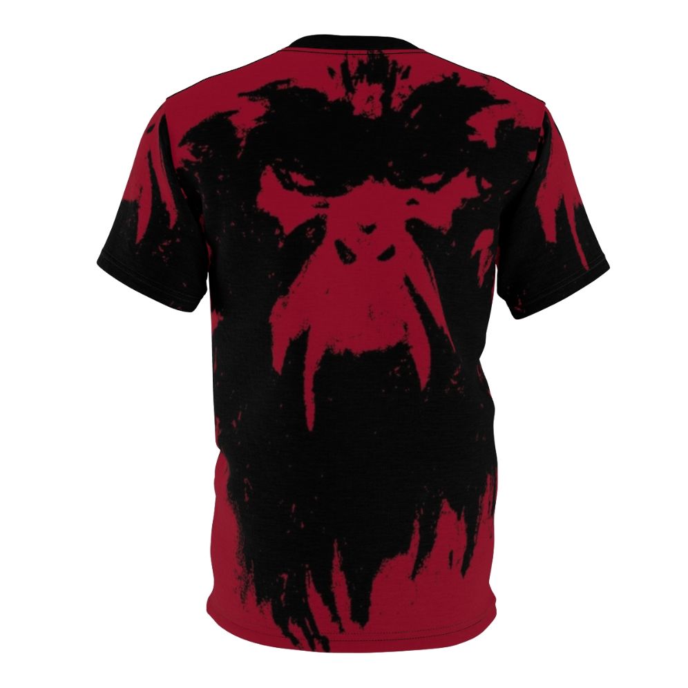 Unisex t-shirt featuring a 12 Monkeys-inspired wall drawing design - Back