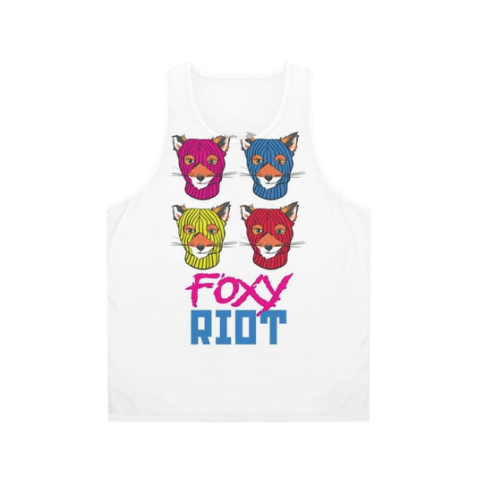 Unisex punk rock fox graphic tank top