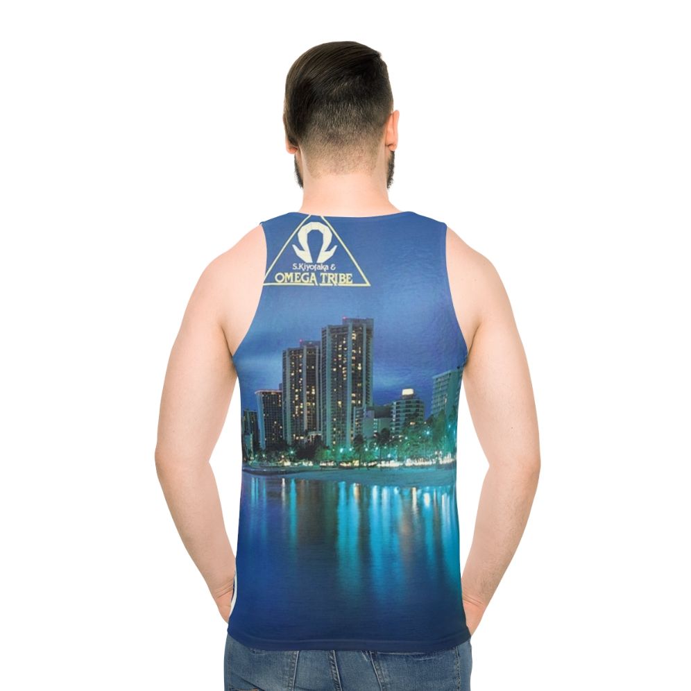 Unisex 80s Japanese City Pop Synth Pop Music Tank Top - men back