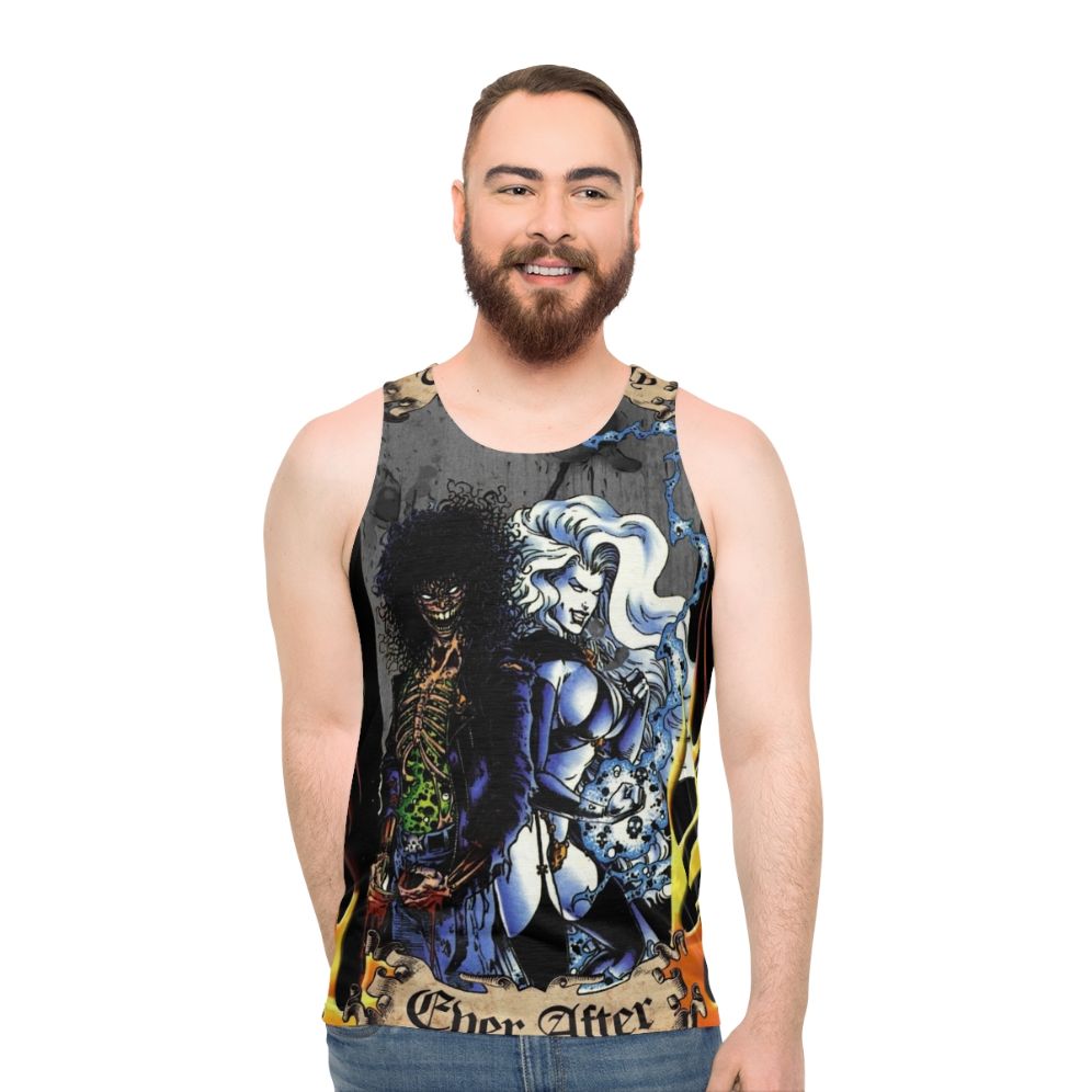 Horror-Inspired Lady Death Evil Ernie Unisex Tank Top - men