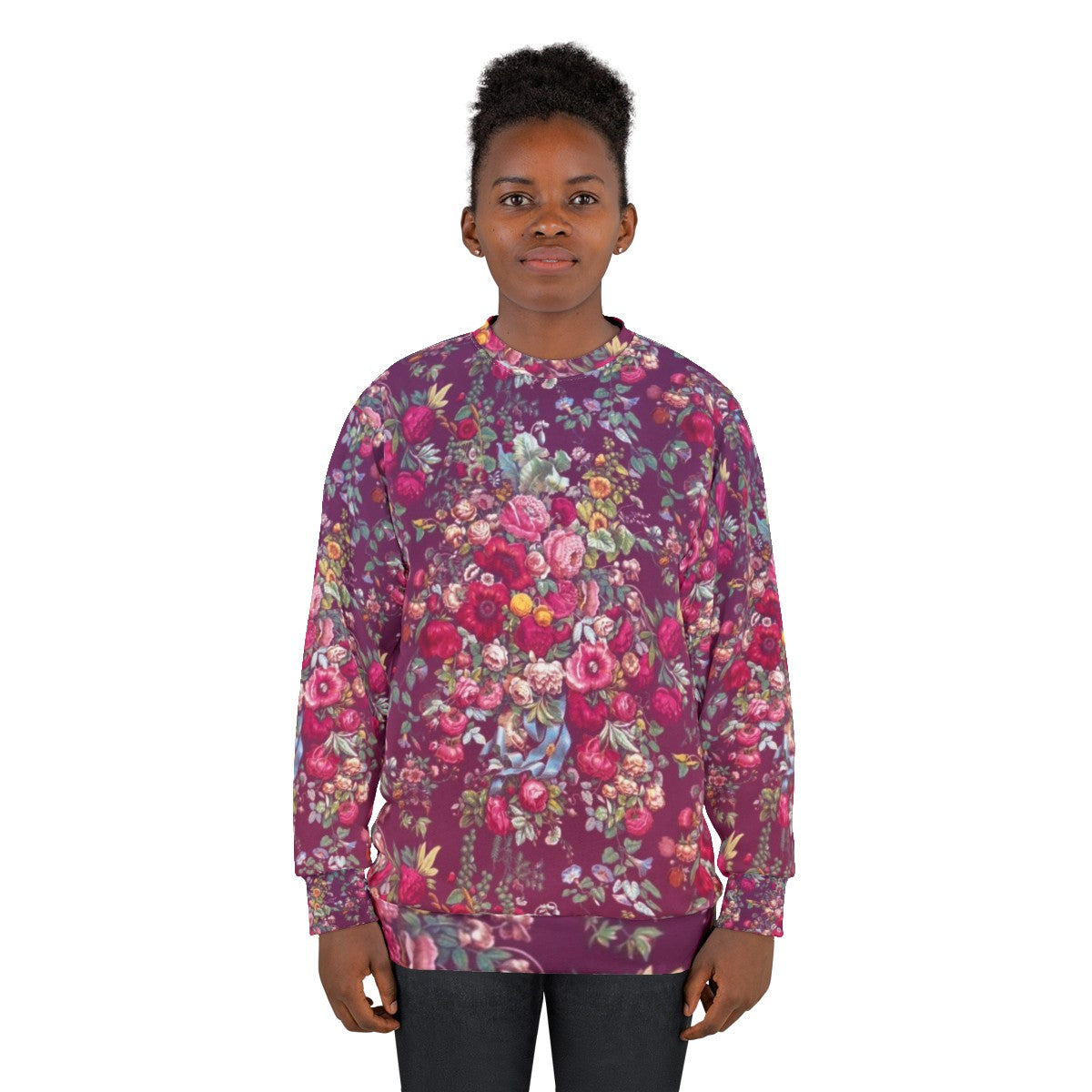 Bouquety floral sweatshirt in a vintage-inspired design - women