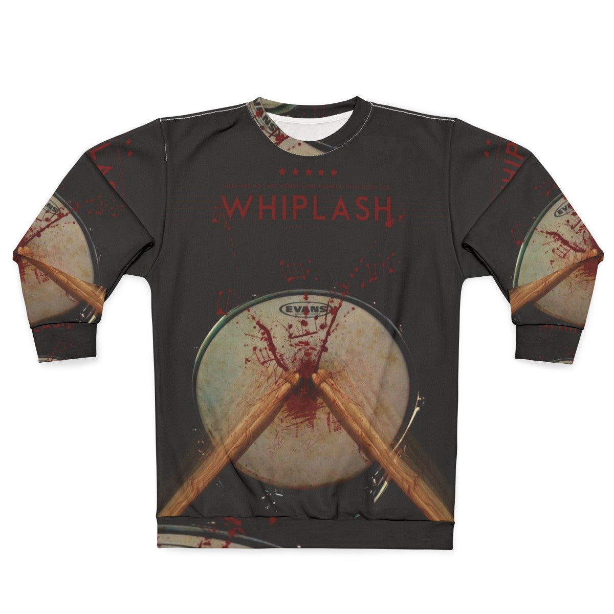 Whiplash movie inspired sweatshirt featuring musical and cinematic elements