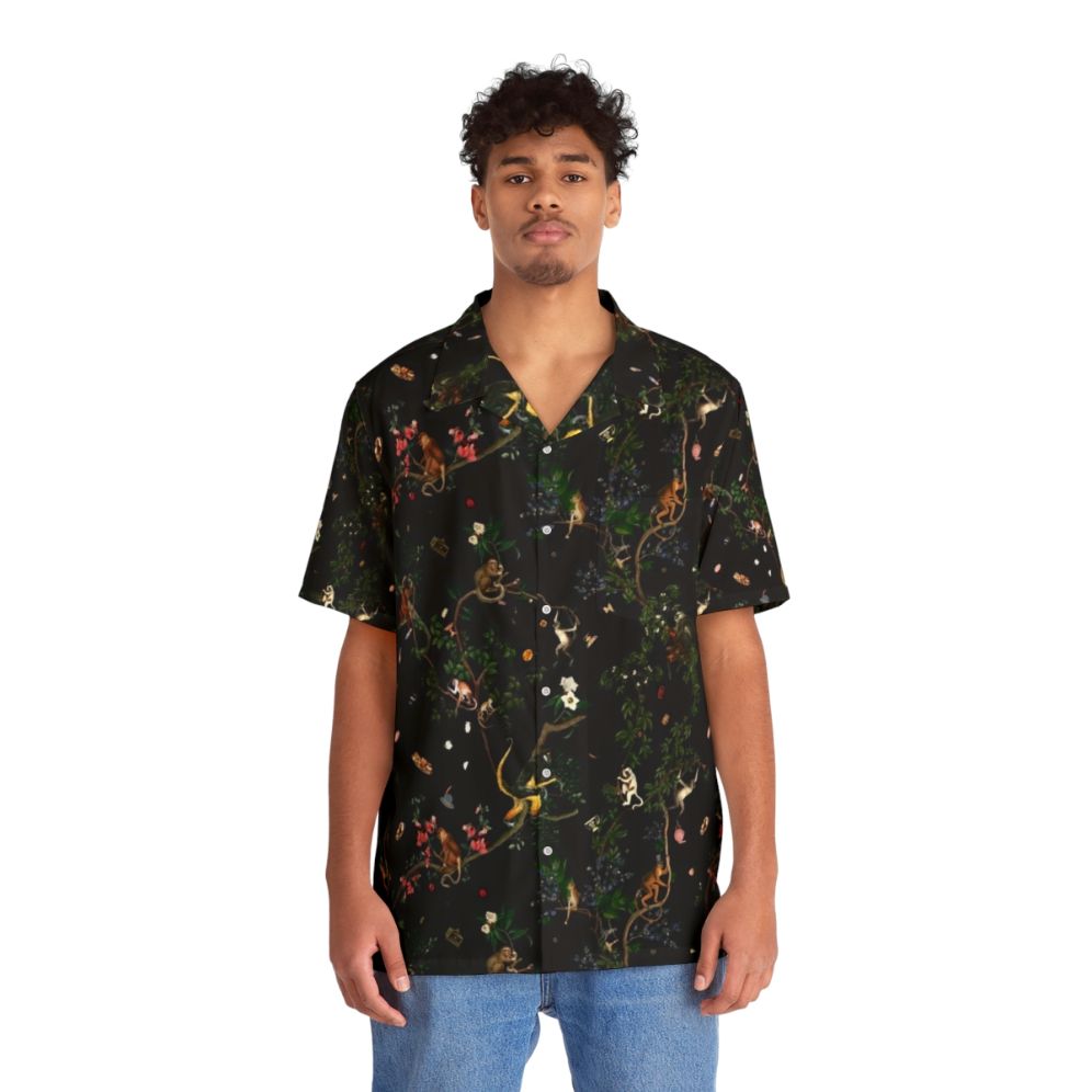 Monkey World Botanical Hawaiian Shirt - People Front