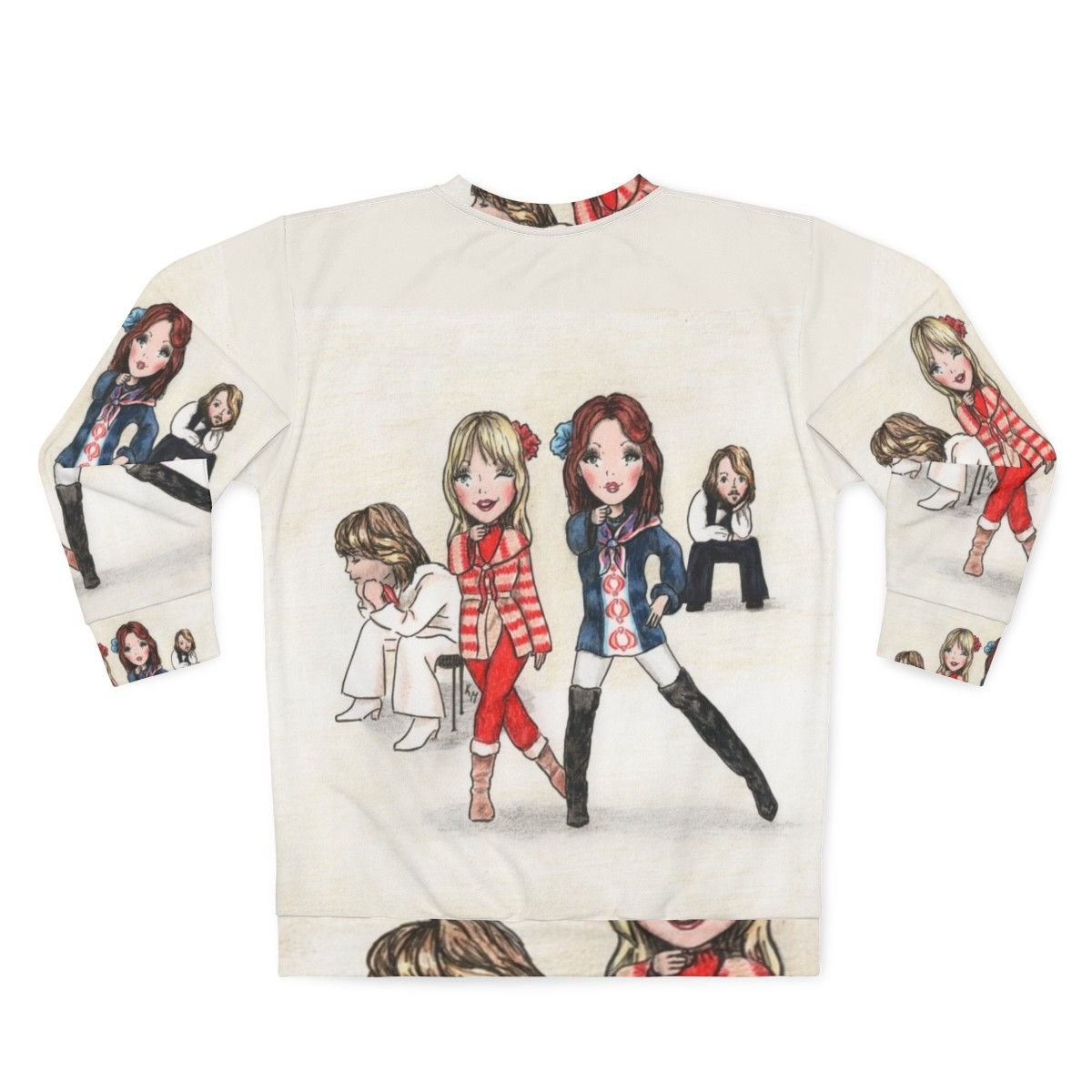 Cute cartoon "Meet Me" graphic sweatshirt for fashion-forward kids - Back