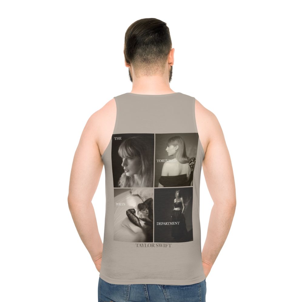 The Tortured Poets Department Collage Unisex Tank Top - men back