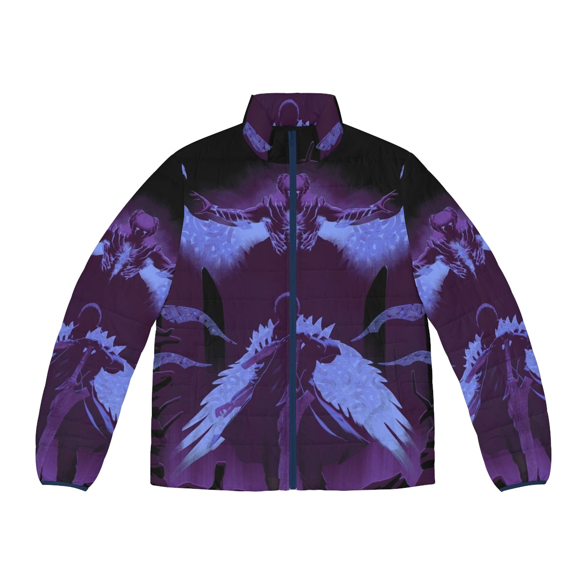 Violet Hunter Puffer Jacket with Devil May Cry Gaming Graphics