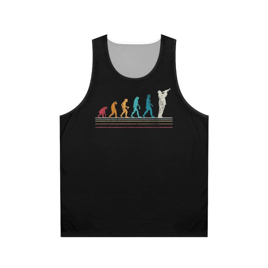 Retro trumpet evolution unisex tank top