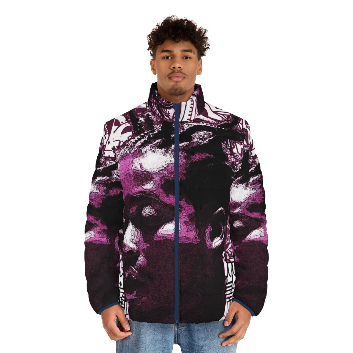 Ol Dirty Bastard graffiti puffer jacket - men front