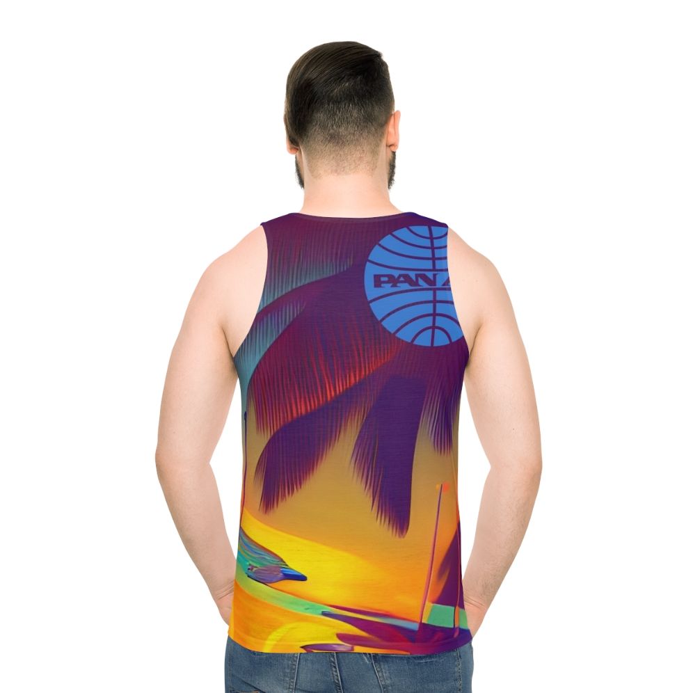 Retro Pan Am Unisex Tank Top - men back