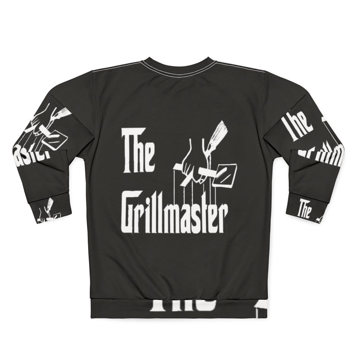 The Grillmaster's Summer Sweatshirt with a funny BBQ and grilling design - Back