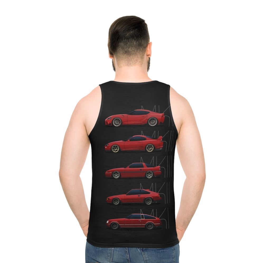 Toyota Supra Generations Unisex Tank Top - men back