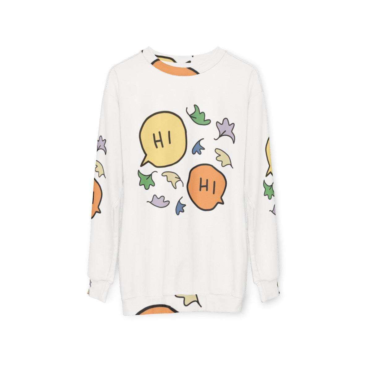 Heartstopper Pastel Leaves Sweatshirt - hanging