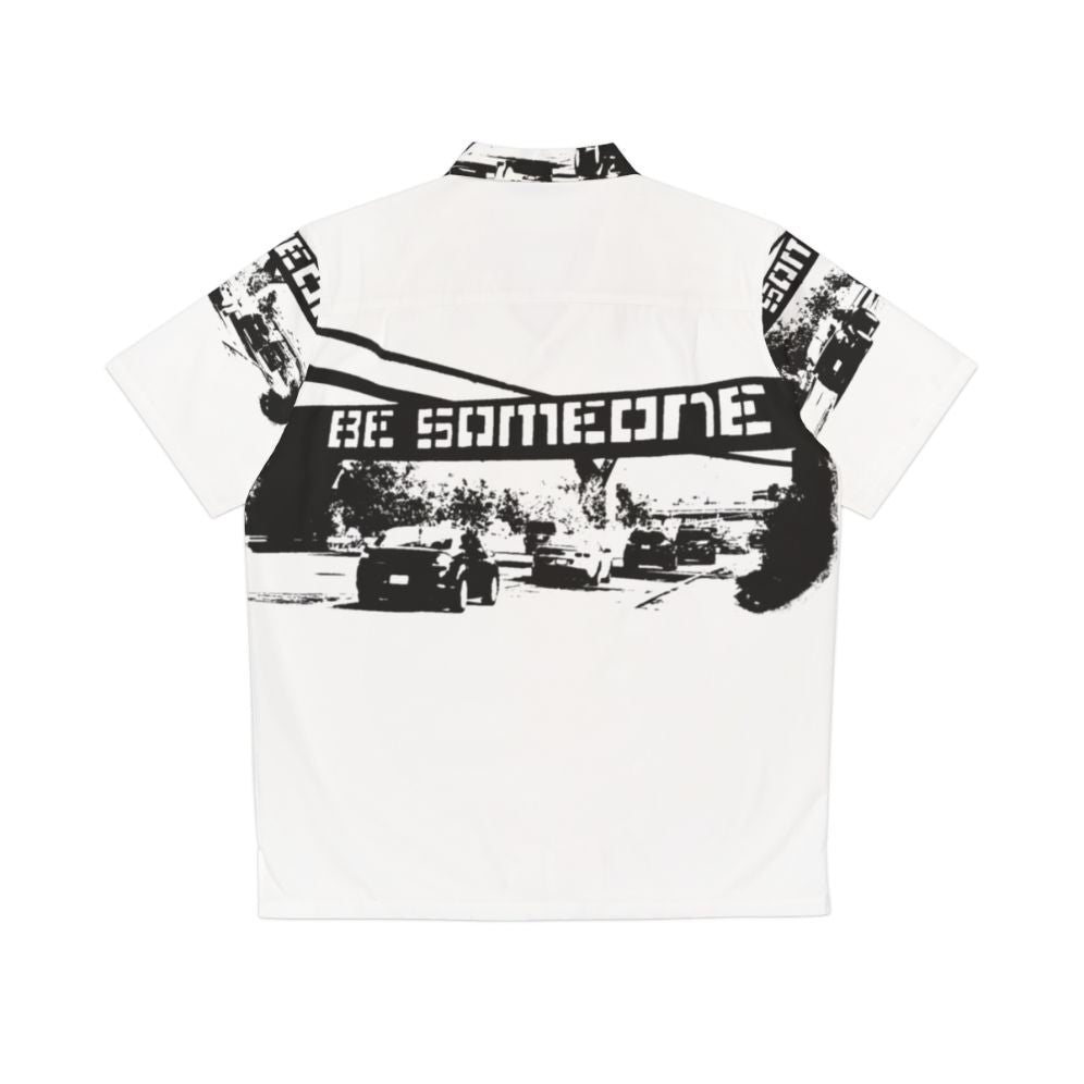 Be Someone Houston Hawaiian Shirt - Tropical Graffiti Street Art Design - Back