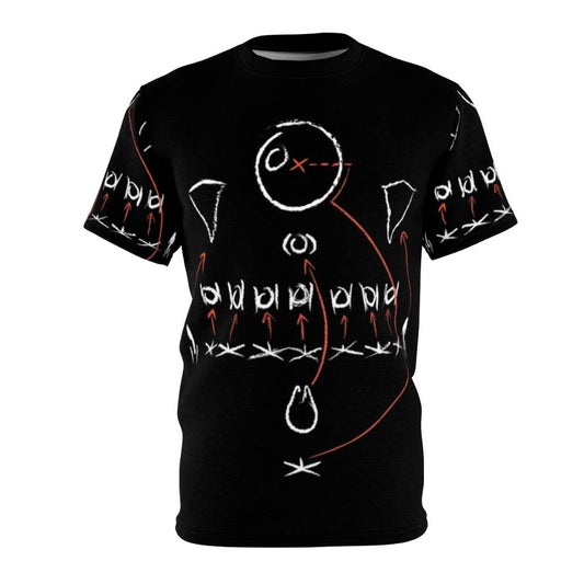 Rebel Playbook Graphic T-shirt with Sci-Fi Football Diagram Design