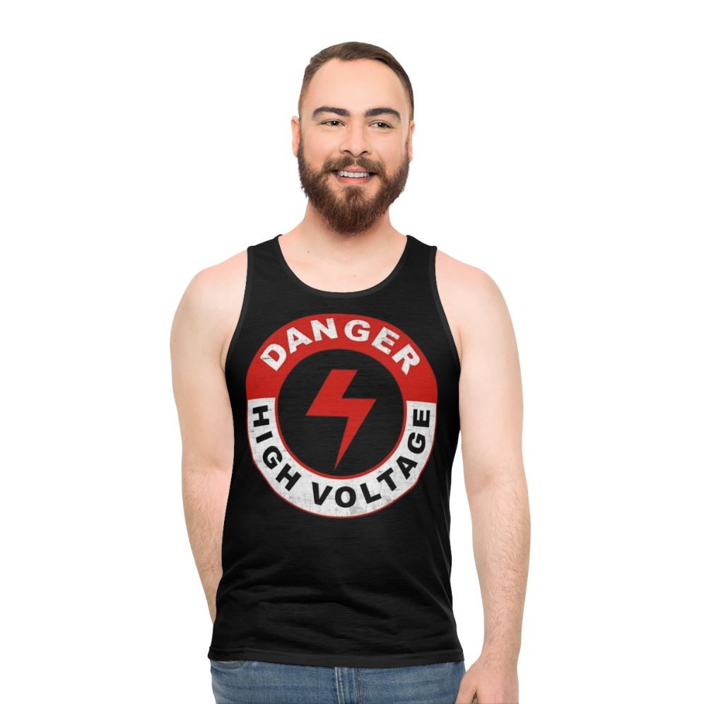 Unisex Danger High Voltage Tank Top - men