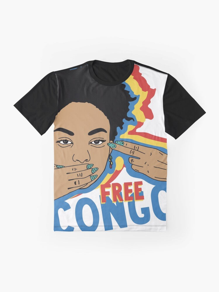 Stop the Genocide in Congo - Graphic T-Shirt Design - Flat lay