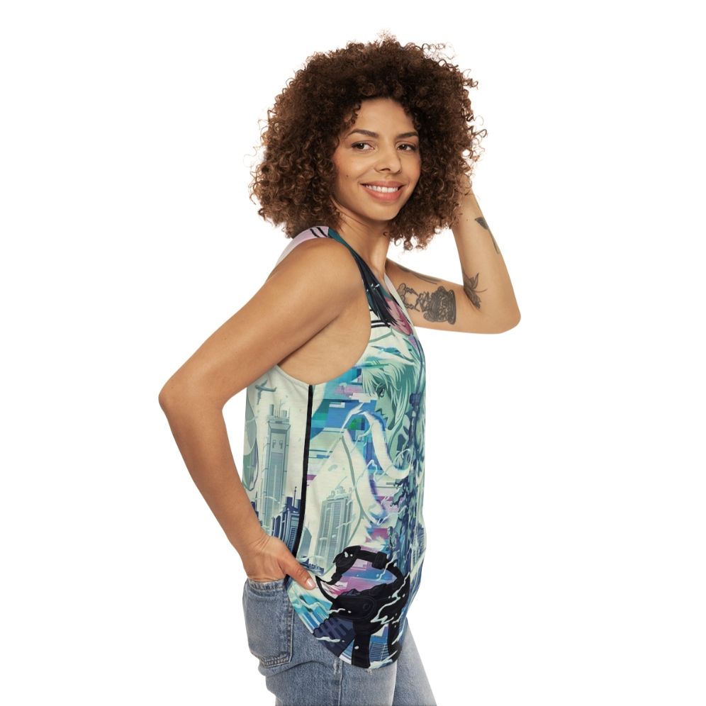 Ghost in the Shell Unisex Tank Top by Masamune Shirow - women side