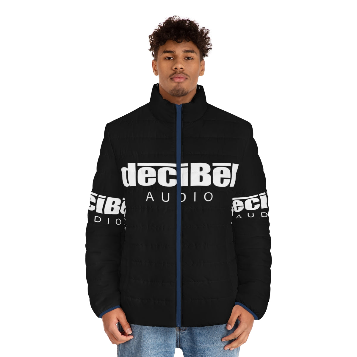 Decibel Outdoor Puffer Jacket in trendy design, perfect for music festivals and concerts - men front